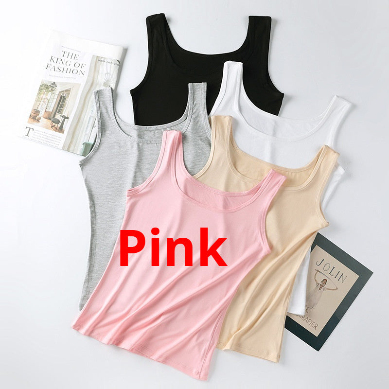 Bright Red Camisole Womens Base-Layer Tank Top Thin Style