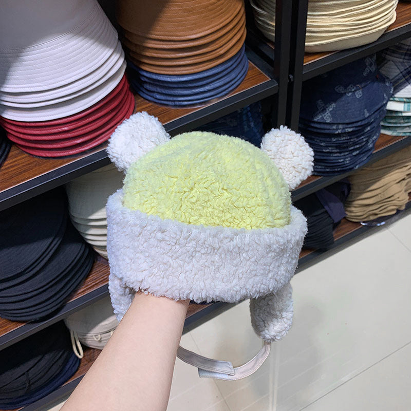 Women's Autumn Winter Furry Warm Lei Feng Hat