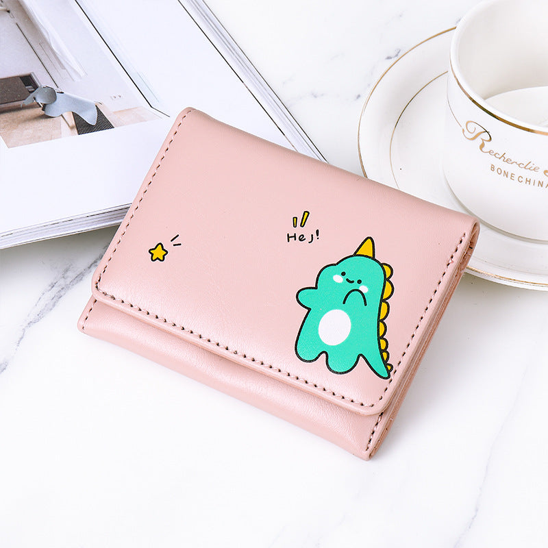 Cute And Simple Printed Student Multi-card Coin Purse
