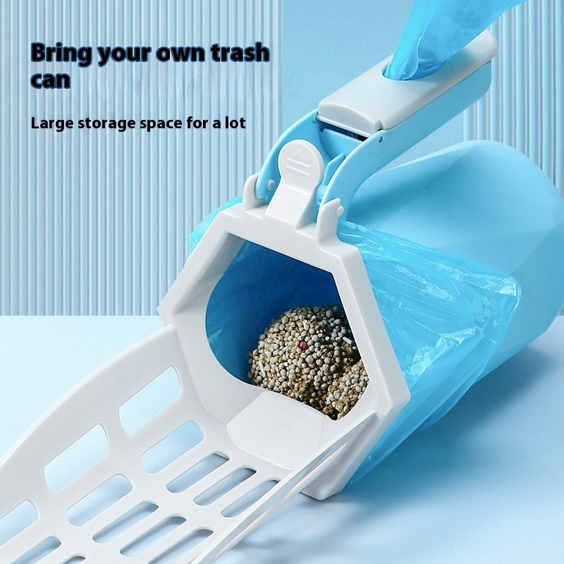 Large Capacity Integrated Cat Litter Scoop Cleaning Tool