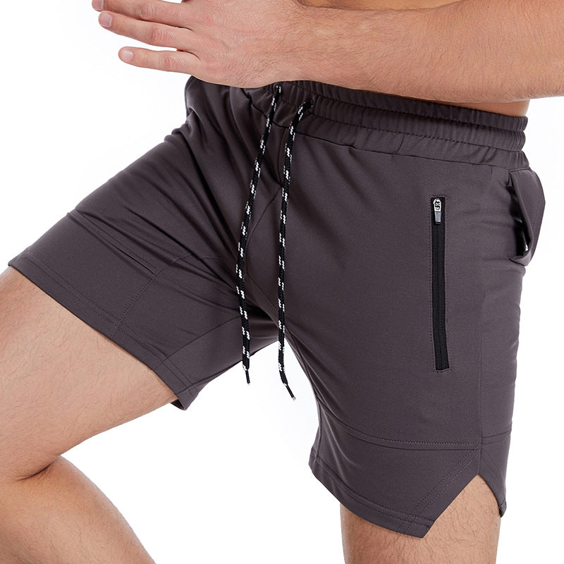 Men's Solid Color Sports Casual Fitness Running Shorts