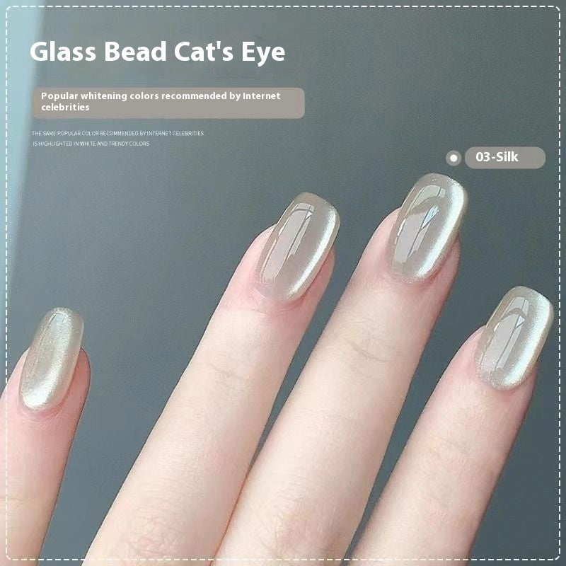 New Micro Glass Bead Crystal Cat's Eye Gel Nail Polish