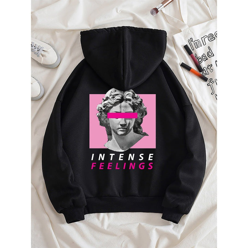 Printet Sweater Langærmet Unisex Hættetrøje