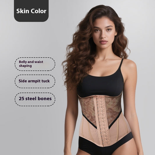 Lace Hourglass 25 Bone Shapewear Belly Contracting And Slimming Waistband Sports Fitness