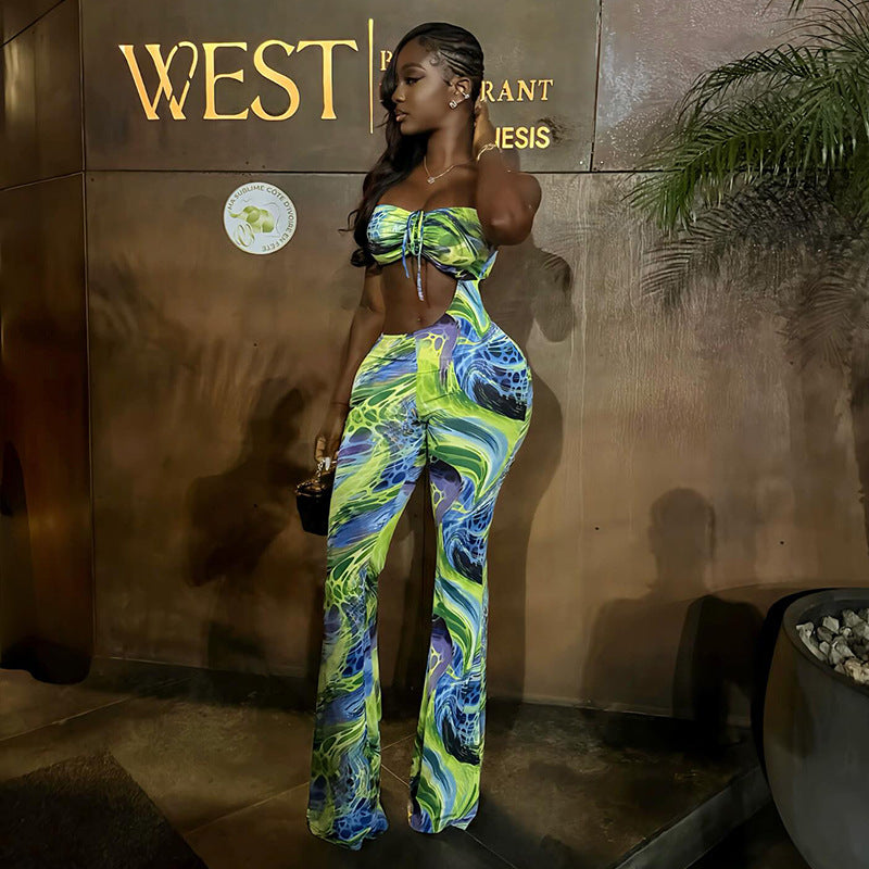 Asymmetric Sexy Wrap-Style Jumpsuit With Ties