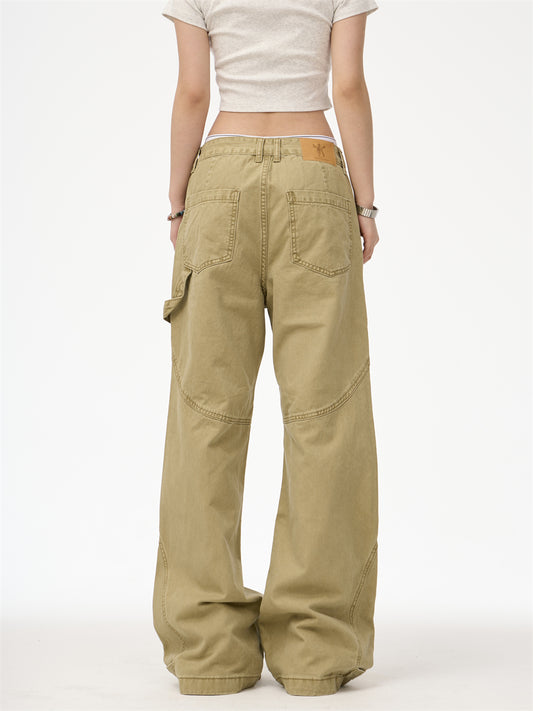 Faldskærmssoldat Vasket Slidt Lige Jeans med Deconstructed Vibe Casual