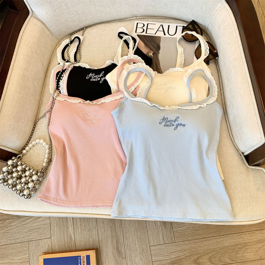 Women's Lace Camisole With Chest Pad