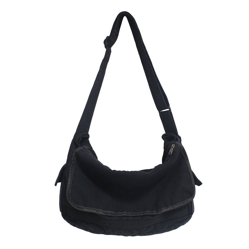 Simple Style Solid Color Tooling Single Shoulder Messenger Bag