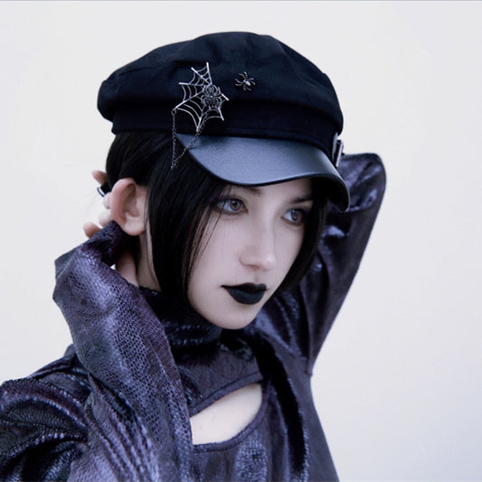 Handmade Spider Chain Warm Wool Newspaper Hat
