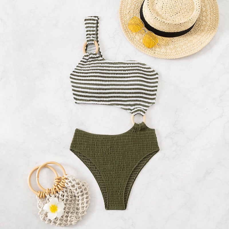 European And American One-shoulder Swimsuit One Piece Sexy Bikini
