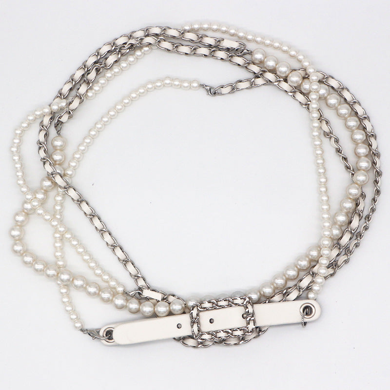 Women's Fashion Pearl Chain Waist Chain