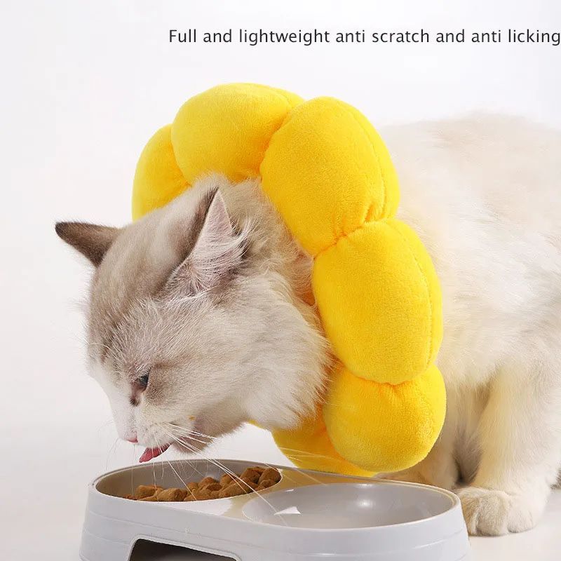 Cat Sunflower Elizabeths Cotton Neck Sterilization Feeding Anti Lick Bite Beauty Head Cover Dog Pet Collar Cat Anti-Licking Ring