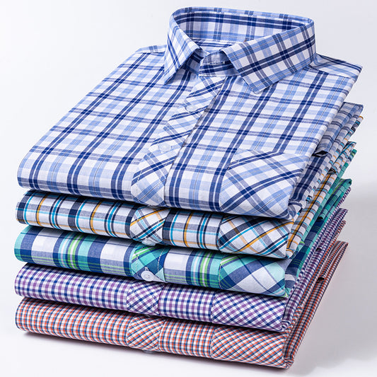 Casual plaidskjorte i store størrelser til forår og sommer