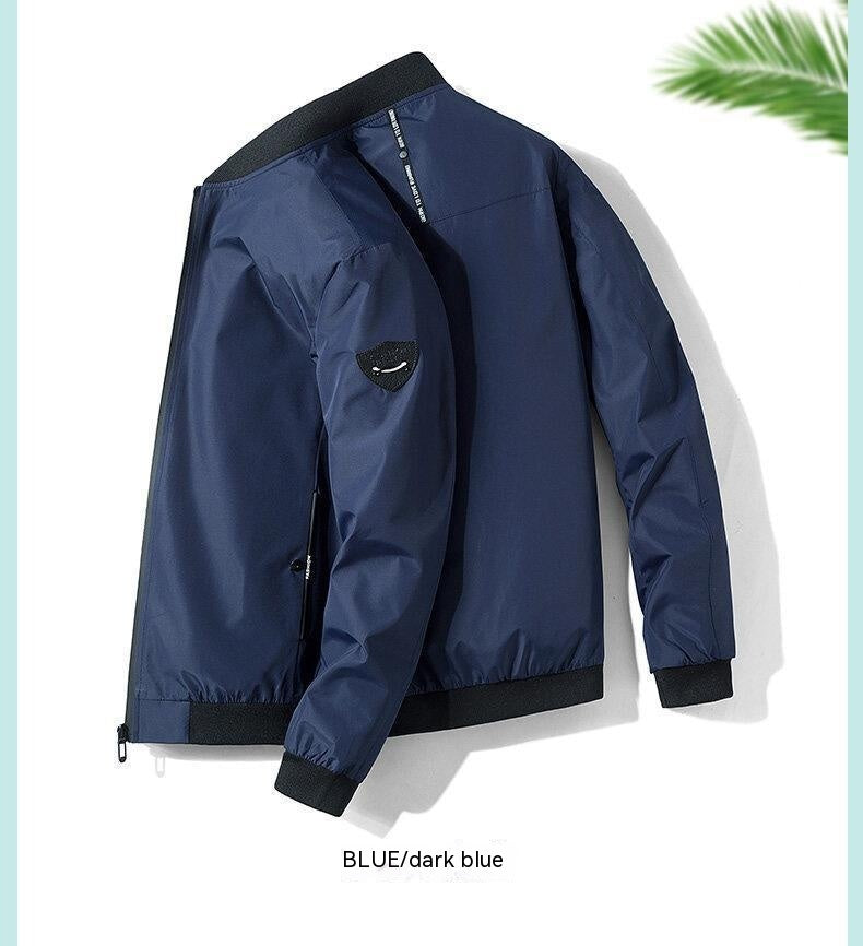 Men's Thin Coat Jacket Stand Collar Fashion Brand Casual Baseball Collar