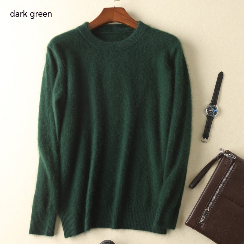 Cashmere Round Neck Pullover Thickened Woolen Bottoming Sweater