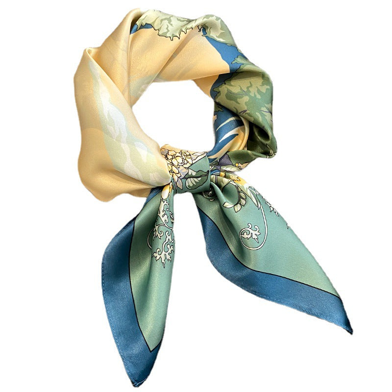 Women's Dual-use Air Conditioner Shawl  Silk Scarf