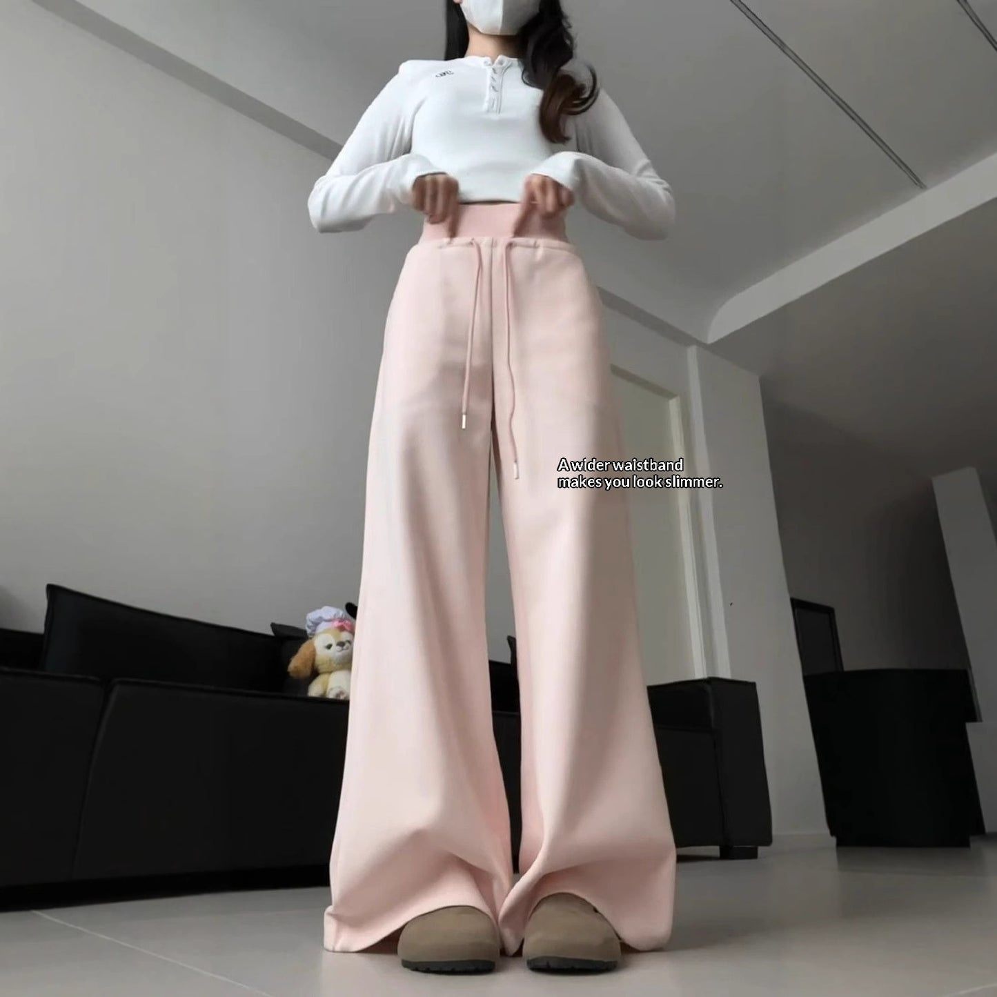 American-style Casual Slimming Straight-leg Wide-leg Pants