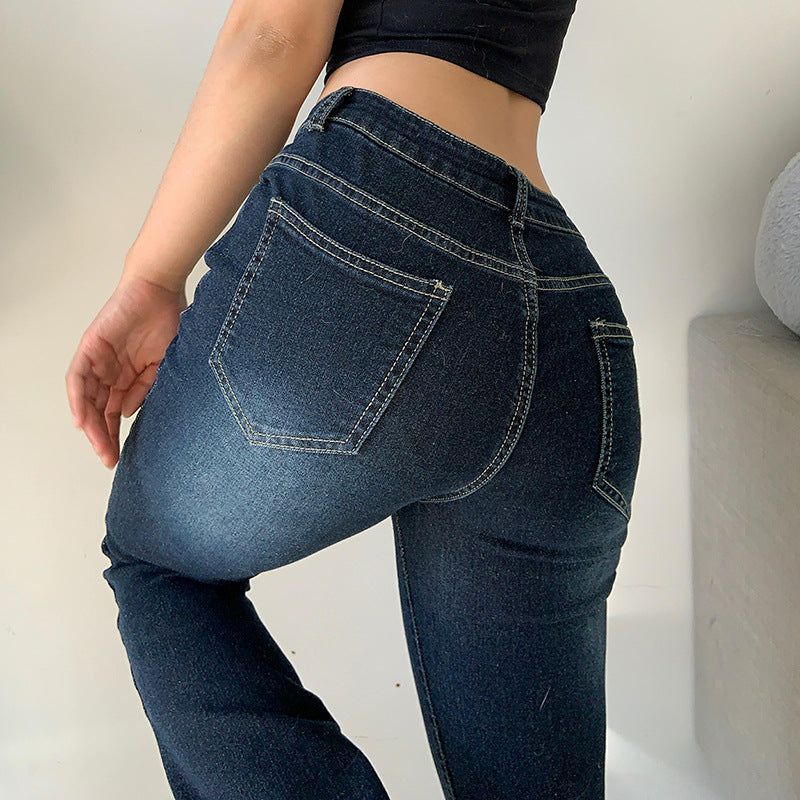 Temperament Street Hot Girl Mopping Pants Bukser