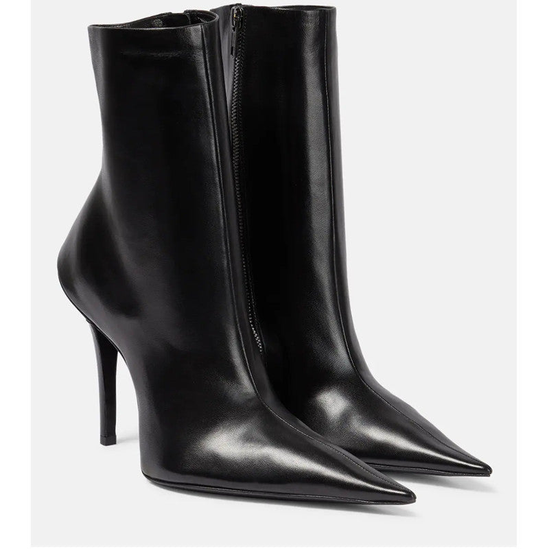 European And American New Style High-heel Pointed Toe Side Zipper