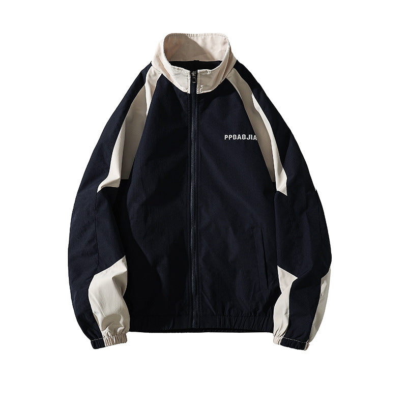 Autumn New Men's Color Matching Workwear Jacket