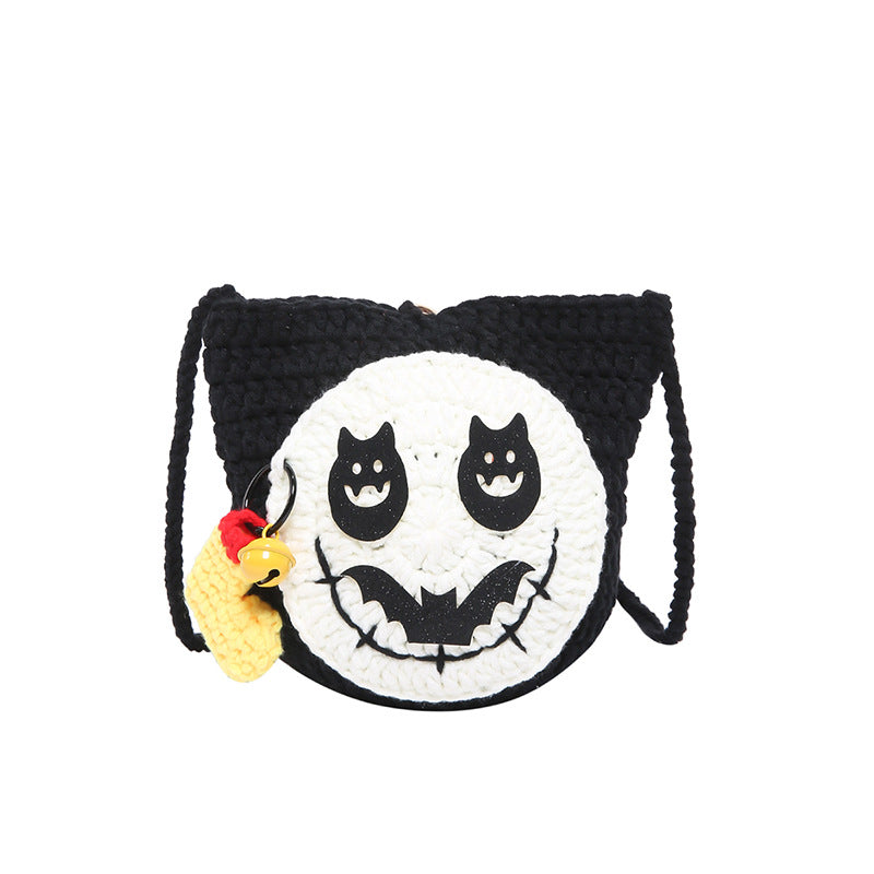 Handmade Wool Funny Bat Woven Shoulder Messenger Bag