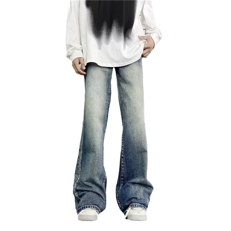 American High Street Retro Washed Denim Pants