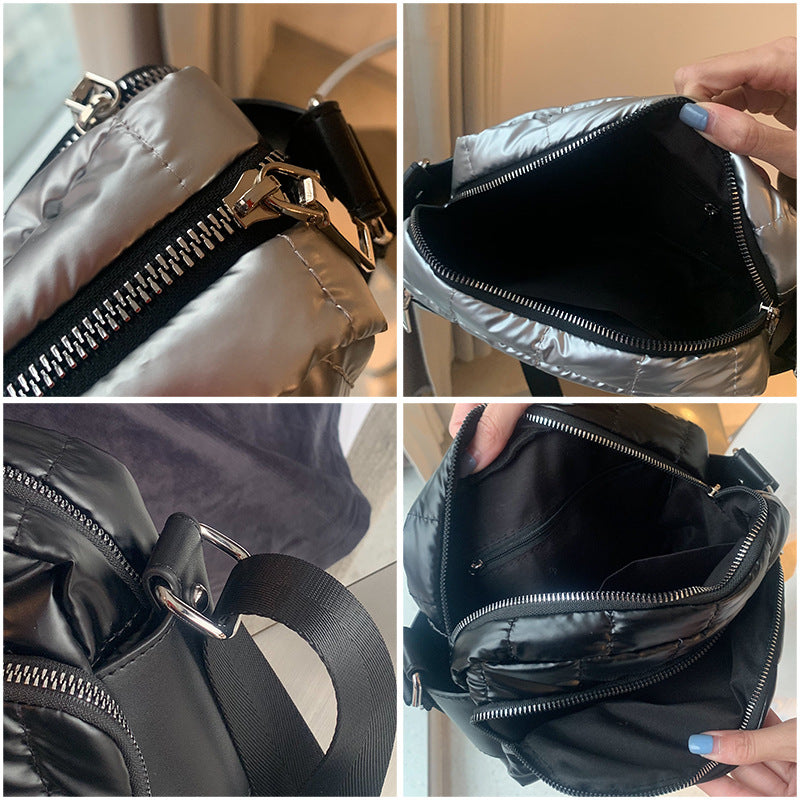 Down One Shoulder Small Waterproof Small Square Bag
