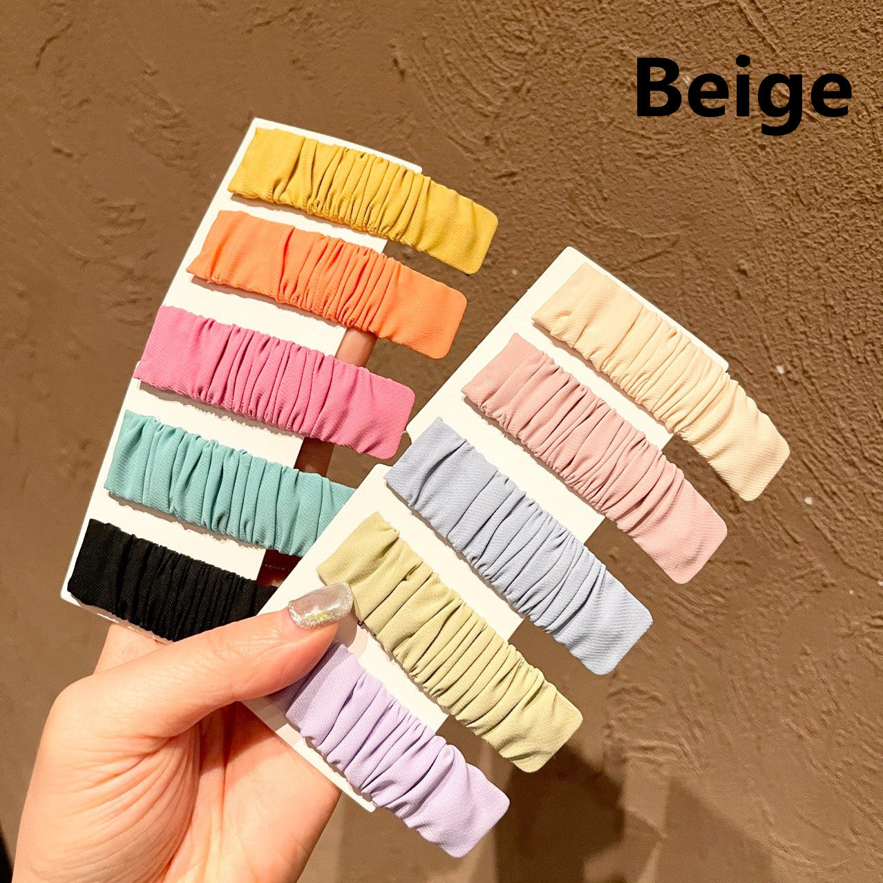 Fabric Folds Candy-colored Broken Hairpin On The Back Of The Head