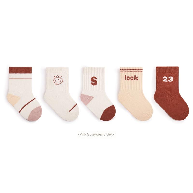 Children's Preppy Style Striped Cotton Socks