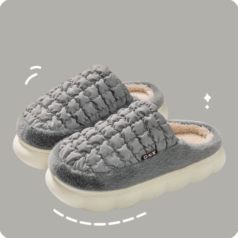 Student Dormitory Men's Thick Sole Fleece Bread Shoes