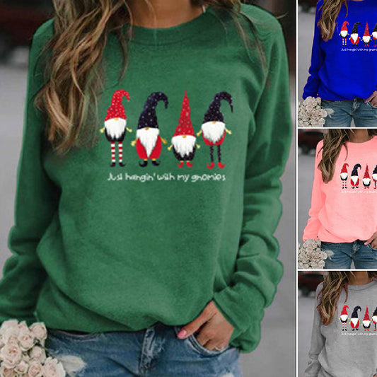 Sweatshirt med Bogstavprint og Rund Hals