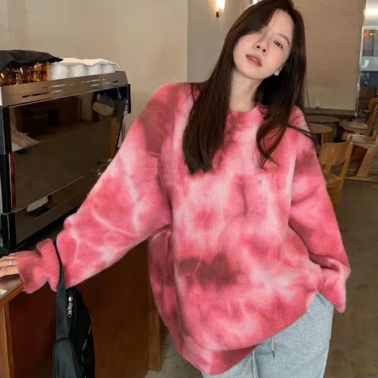 Dameovertøj Løs Afslappet Lazy Strikket Pullover-Top