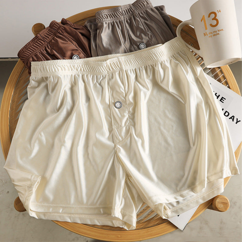 Ice Silk Men's Underwear High-end Smooth Satin Loose