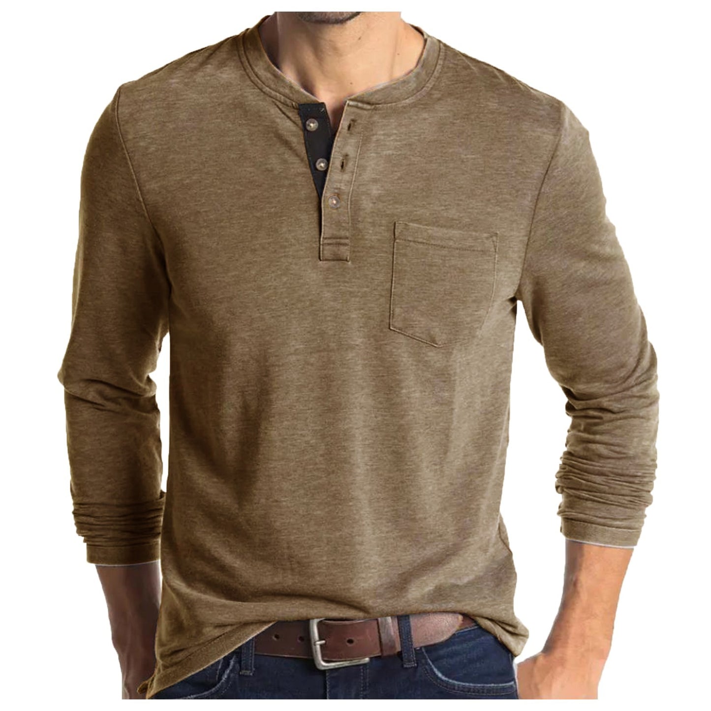 Men's Long Sleeve Round Neck T-shirt