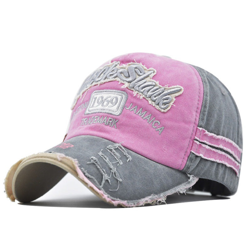 Ripped Retro And Syet Bogstaver Baseballkasket