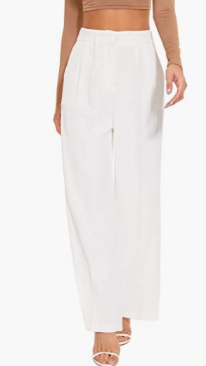 Commuter Drooping Slimming High Waist Pure Color Wide-leg Pants Casual Suit Pants