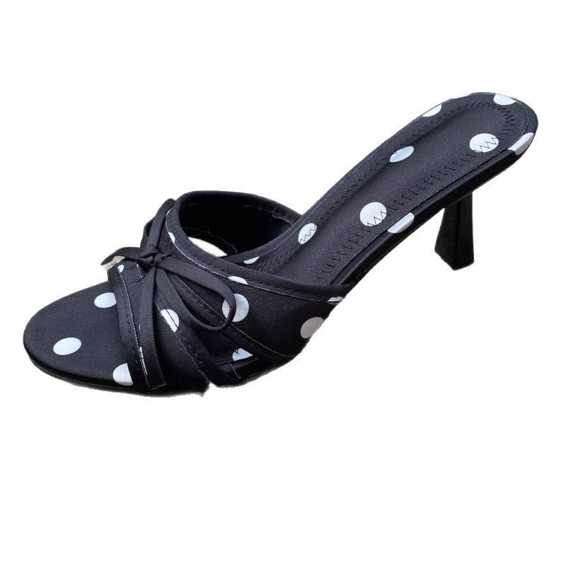 Sexy Polka-Dot Bow-Knot Slippers For Women