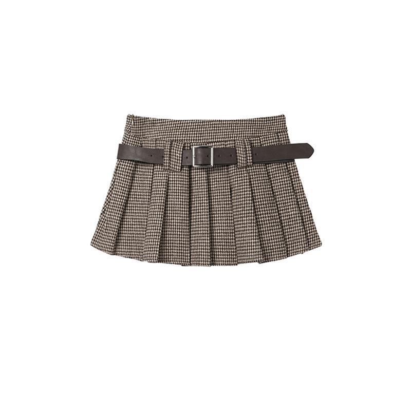 American Sweet Hot Girl Korean Style Tartan Skirt