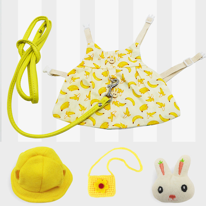 Pet Rabbit Rabbit Garden Small Banana Clothes  Traction Rope