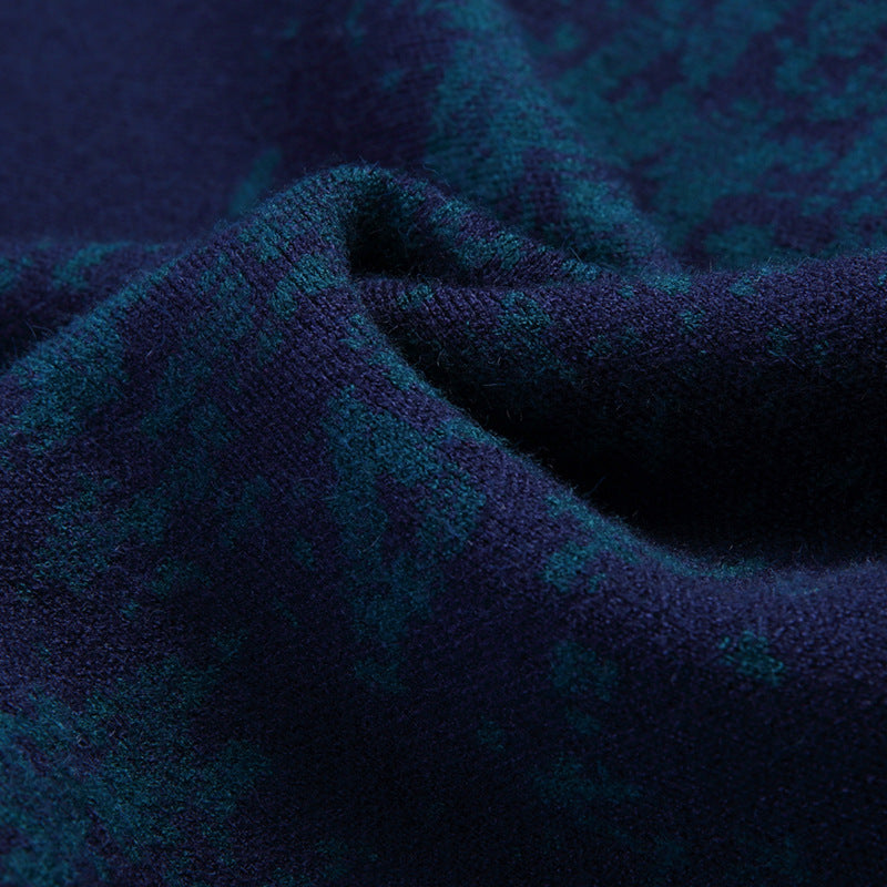 Rundhalset Jacquard Cardigan til Mænd – Casual