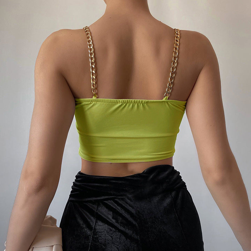 Women's Chain Sling Off-Shoulder Top
