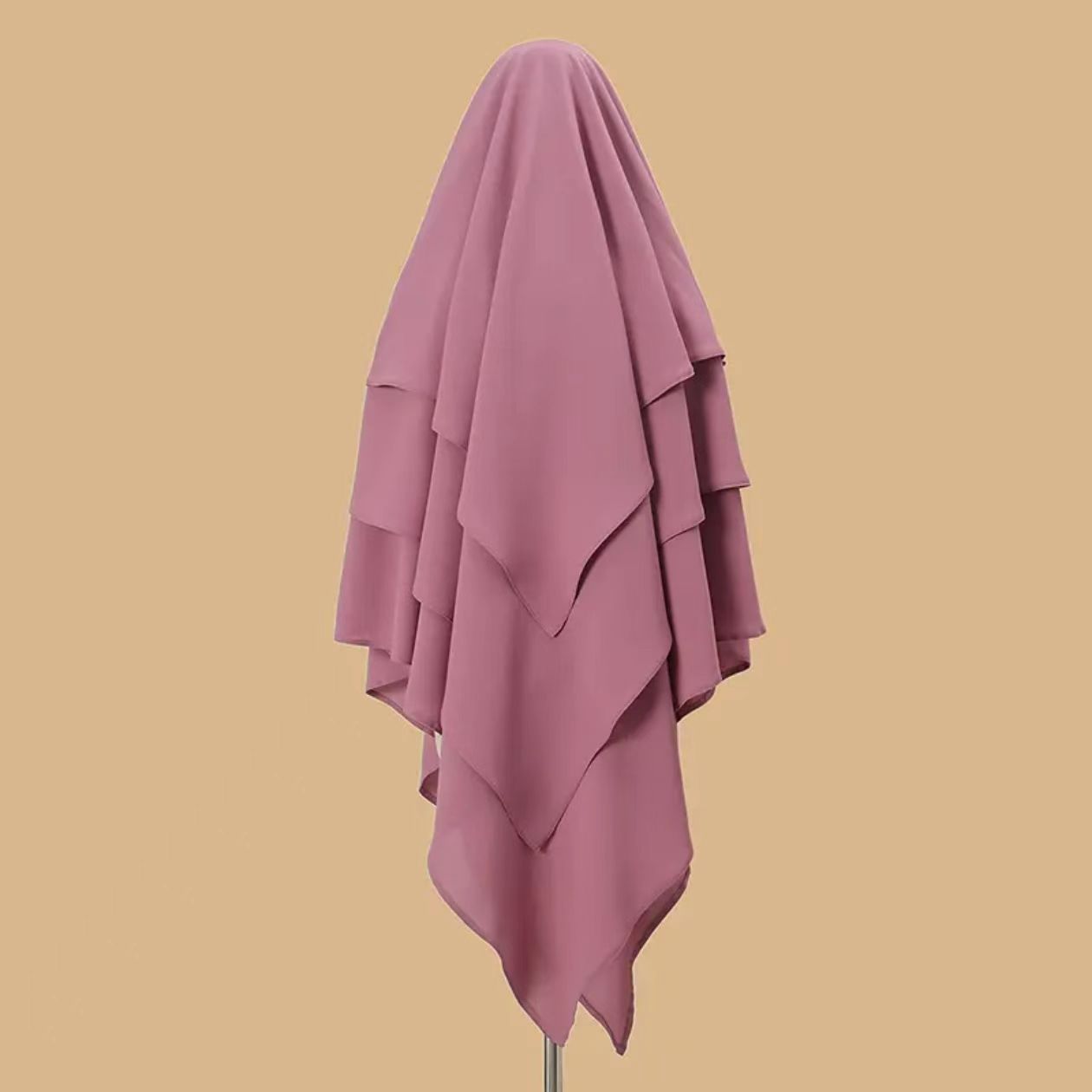 Extended And Widened Single-layer Ripped-edge Headscarf