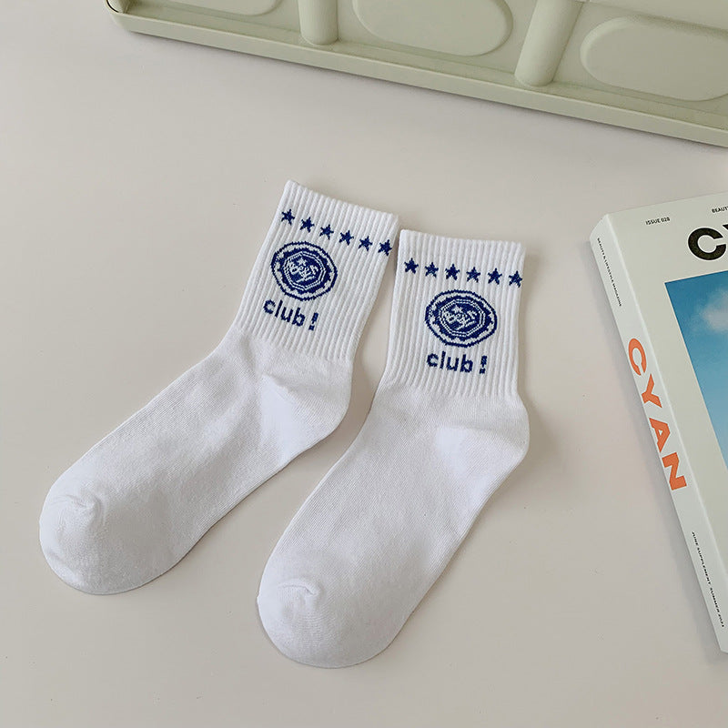 Men's And Women's Fashionable Cotton Outer Mid-calf Socks