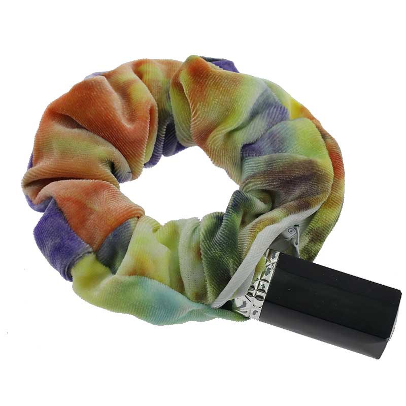 Gradient Color Diamond Velvet Large Intestine Ring Women