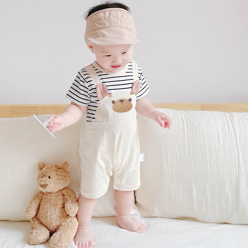 Kortærmet Baby Jumpsuit til Sommer