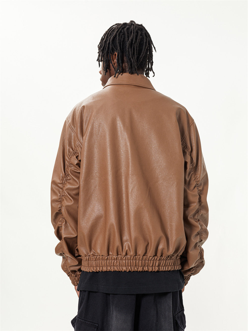 Autumn And Winter Men's Motorcycle Clothing Leather Coat Ins