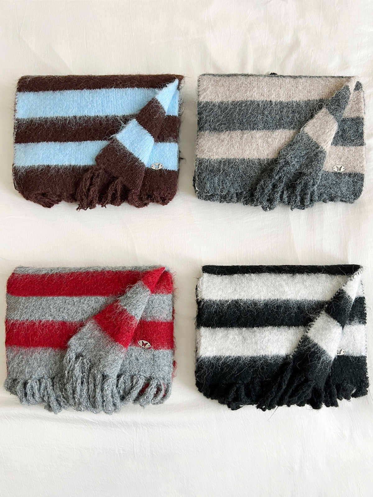 New Winter Warm Striped Scarf