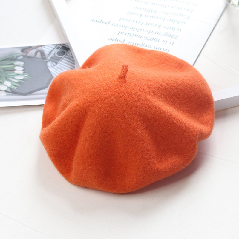 Children's Fashion Retro Warm Painter Woolen Knitted Hat