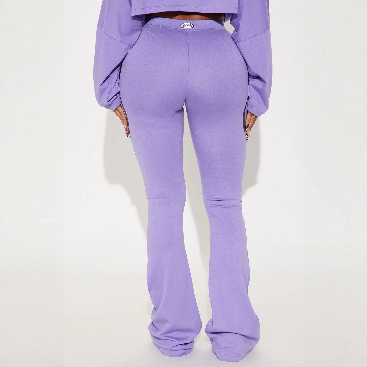 Womens Casual Solid-color Letter-print Cropped Top And Pants Set
