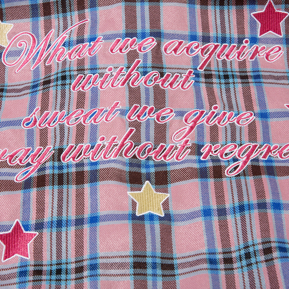 Casual Embroidered Letter Shirt Outer Wear Male And Female Couples Wear